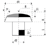 bimetal rivets dimensions